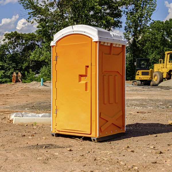 how often are the porta potties cleaned and serviced during a rental period in Half Way MO